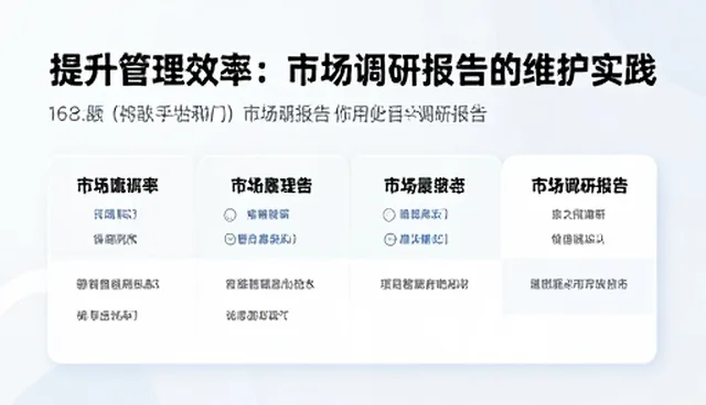 提升管理效率:市场调研报告的使用与维护实践